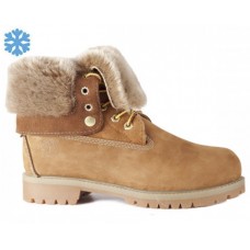 Женские зимние ботинки Timberland Teddy Albina Rust Brown с мехом