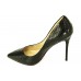 Эксклюзивная брендовая модель Женские черные кожаные туфли Christian Louboutin Pigalle