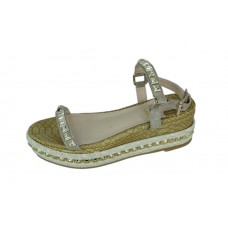 Женские золотистые босоножки Christian Louboutin Pigalle