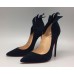 Эксклюзивная брендовая модель Женские замшевые черные туфли Christian Louboutin 12 см