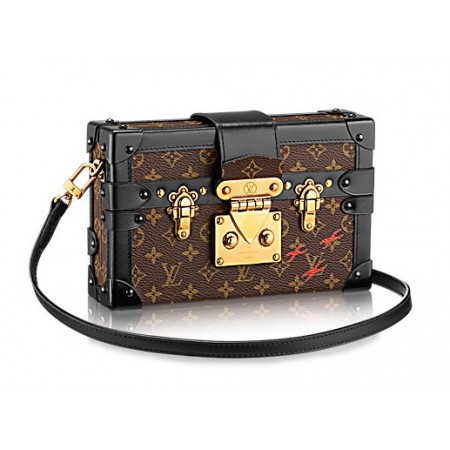 Эксклюзивная брендовая модель Женская  брендовая сумка (сундук) Louis Vuitton Petite Malle Monogram Broun