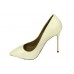 Эксклюзивная брендовая модель Женские белые кожаные туфли Christian Louboutin Pigalle
