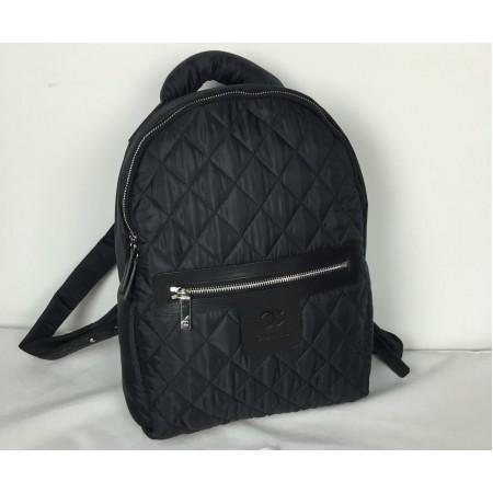 Эксклюзивная брендовая модель Женский рюкзак Chanel Black Текстиль