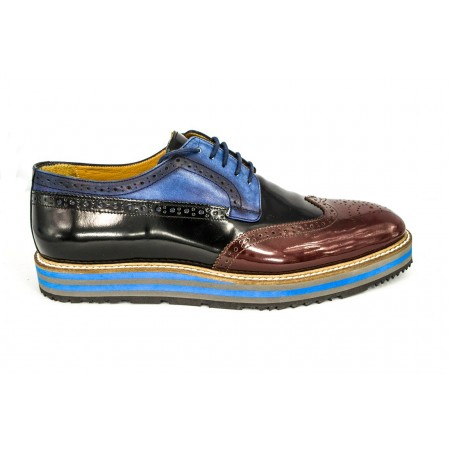 Эксклюзивная брендовая модель Осенние ботинки Prada Black/Brown/Blue