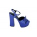 Эксклюзивная брендовая модель Женские босоножки Saint Laurent Blue