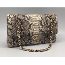 Женская сумка Chanel Grey/White (ПИТОН)