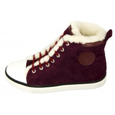 Женские кеды Hermes High Bordo Winter