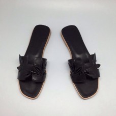 Женские шлепанцы Hermes Black