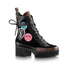 Женские высокие осенние ботинки Louis Vuitton CheckPoint