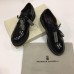 Эксклюзивная брендовая модель Женские осенние лаковые ботинки (дерби) Brunello Cucinelli черные с кисточками