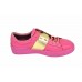 Эксклюзивная брендовая модель Женские кожаные кроссовки Valentino Garavani Rockstud розовые с золотом