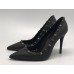 Эксклюзивная брендовая модель Женские летние кожаные туфли Valentino Garavani Rockstud черные с отделкой