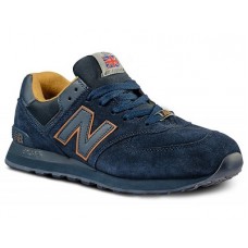 Мужские замшевые кроссовки New Balance 574 BlueOrange X