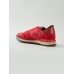Эксклюзивная брендовая модель Женские кружевные кроссовки Valentino Garavani Rockstud красные