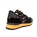 Эксклюзивная брендовая модель Женские летние кроссовки Valentino Garavani Rockstud черные с кружевными деталями