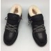 Эксклюзивная брендовая модель Зимние женские брендовые ботинки Chanel Black с мехом
