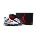 Эксклюзивная брендовая модель Баскетбольные кроссовки  NIKE AIR JORDAN 4 RETRO SILVER WHITE