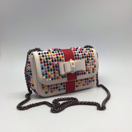 Эксклюзивная брендовая модель Женская сумка Christian Louboutin White S