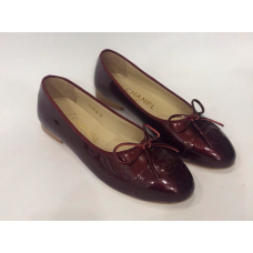 Женские брендовые кожаные балетки Chanel Cruise Low Cherry
