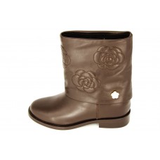 Женские осенние брендовые сапоги Chanel Cruise Broun 