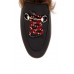 Эксклюзивная брендовая модель Женские зимние кожаные лоферы Gucci черные с мехом (змея)