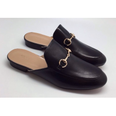 Женские кожаные лоферы Gucci черные