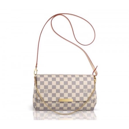 Эксклюзивная брендовая модель Женская брендовая сумка (клатч) Louis Vuitton Favorite White