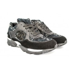 Женские брендовые кроссовки Chanel EX Sport черные