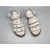 Эксклюзивная брендовая модель Женские летние сандалии Chanel Cruise белые с бусинами