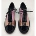 Эксклюзивная брендовая модель Женские кожаные лакированные ботинки Chanel BlackPink
