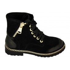 Женские осенние брендовые ботинки Chanel Black