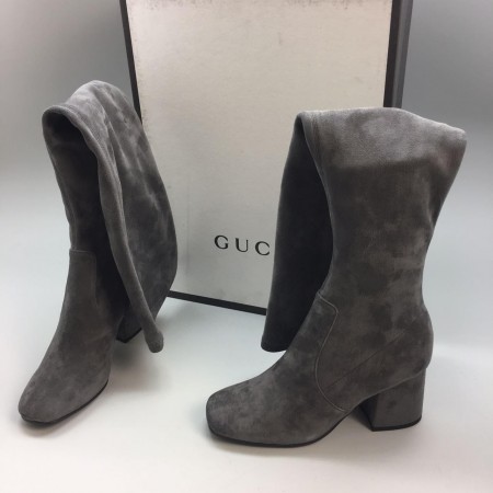 Эксклюзивная брендовая модель Ботфорты Gucci Grey