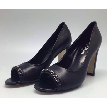 Эксклюзивная брендовая модель Женские брендовые кожаные туфли Chanel Cruise Black