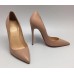 Эксклюзивная брендовая модель Женские брендовые бежевые кожаные туфли Christian Louboutin