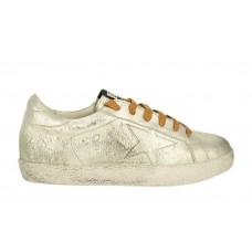 Кеды Golden Goose Deluxe Brand Full серебристый металлик со звездой 