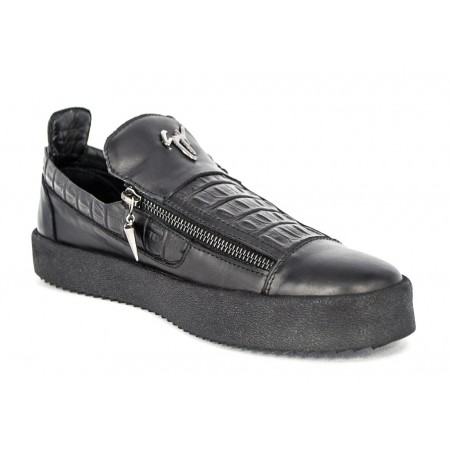 Эксклюзивная брендовая модель Осенние ботинки Giuzeppe Zanotti Black Touth