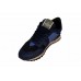 Эксклюзивная брендовая модель Женские замшевые кроссовки Valentino Garavani Rockstud синие
