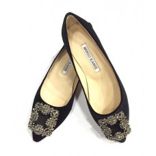 Женские летние лоферы Manolo Blahnik черные