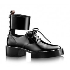 Женские осенние кожаные дерби Louis Vuitton Corcovado черные