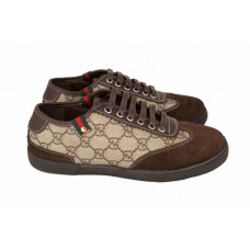 Женские летние кроссовки Gucci коричневые