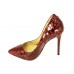 Эксклюзивная брендовая модель Женские кожаные туфли Christian Louboutin Pigalle на высоком каблуке