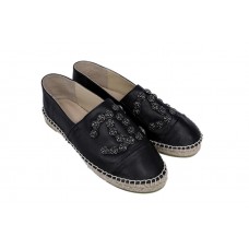 Женские брендовые эспадрильи Chanel Full Black