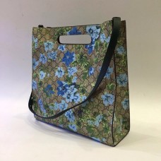 Женская летняя кожаная сумка Gucci зеленая