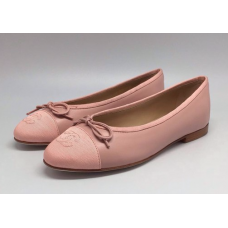 Женские брендовые розовые балетки Chanel Low Pink
