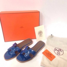 Женские шлепанцы Hermes Light Blue