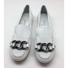 Женские кожаные лакированные балетки Chanel Cruise