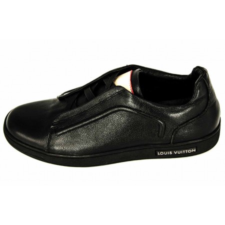 Эксклюзивная брендовая модель Мужские брендовые кожаные кроссовки Louis Vuitton Frontrow Sneakers Black