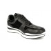 Эксклюзивная брендовая модель Мужские кожаные черные кроссовки Louis Vuitton Run Away Sneakers Black
