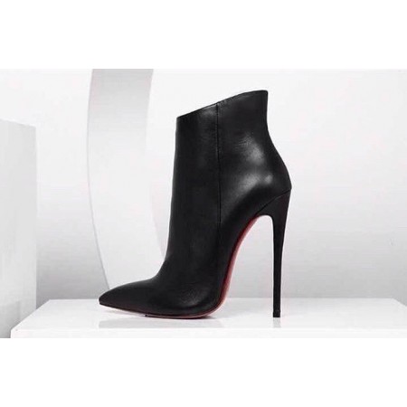 Эксклюзивная брендовая модель Женские осенние кожаные ботильоны Christian Louboutin Pigalle черные