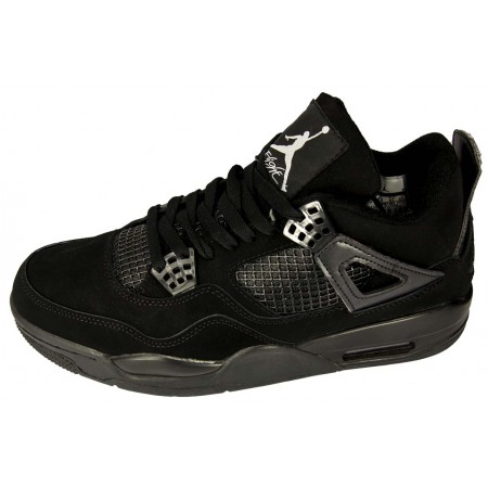 Эксклюзивная брендовая модель Мужские баскетбольные кроссовки Nike air jordan 4 NEW BLACK